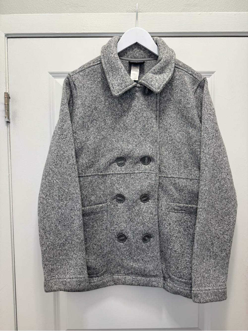Patagonia Better Fleece Peacoat Jacket Grey Double Breasted